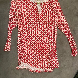 MICHAEL Michael Kors Red and White Blouse